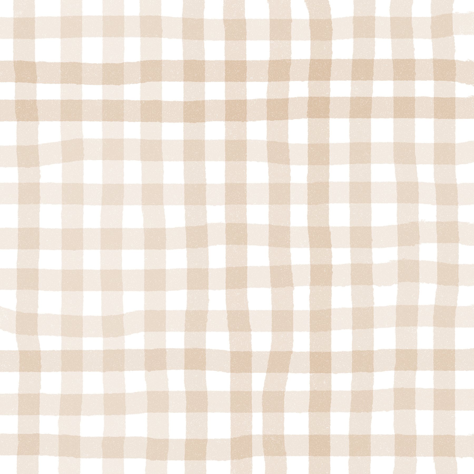 Beige Gingham Hand Drawn Background 2